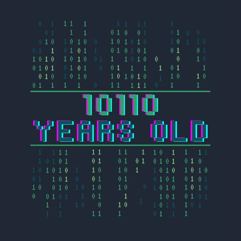 22. Geburtstag 22 Jahre alt Binärcode Coder