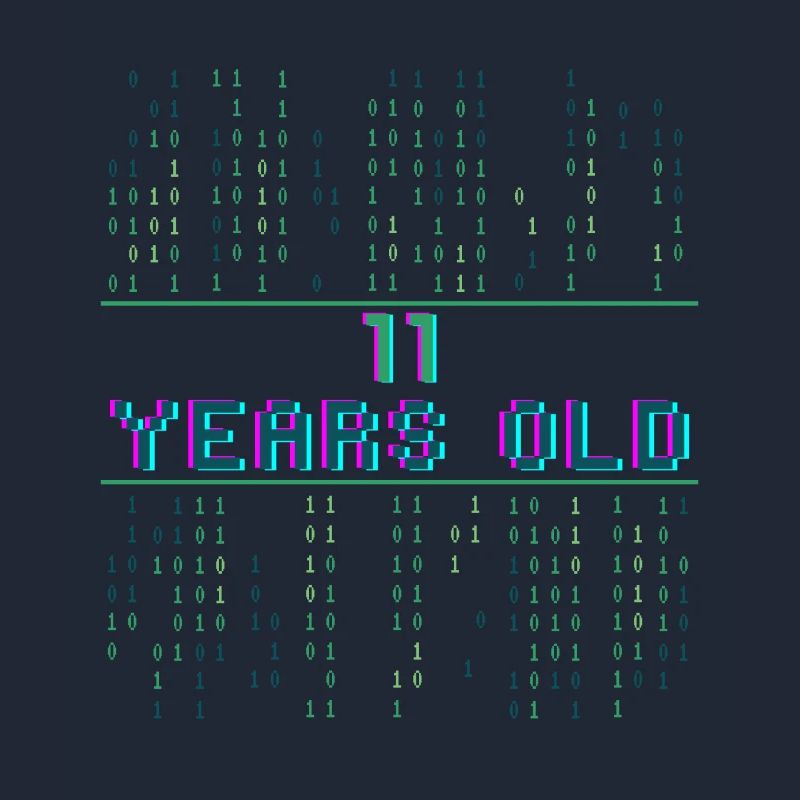 3ème anniversaire 3 ans codeur de code binaire