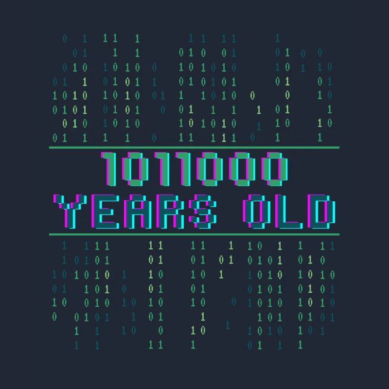 88th Birthday 88 years old Binary Code Coder