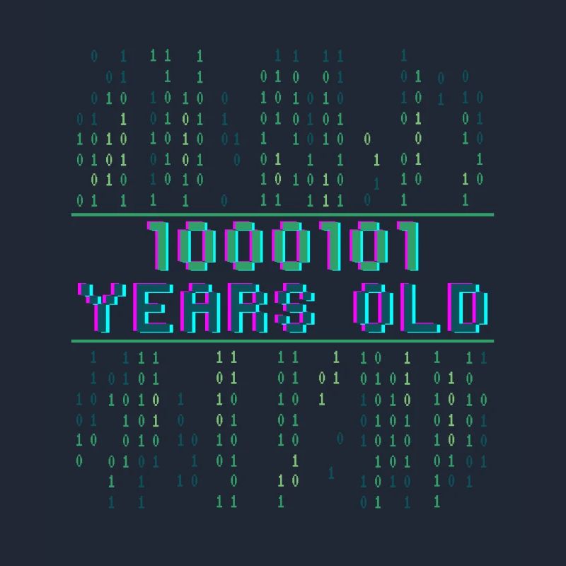 69. Geburtstag 69 Jahre alt Binärcode Coder