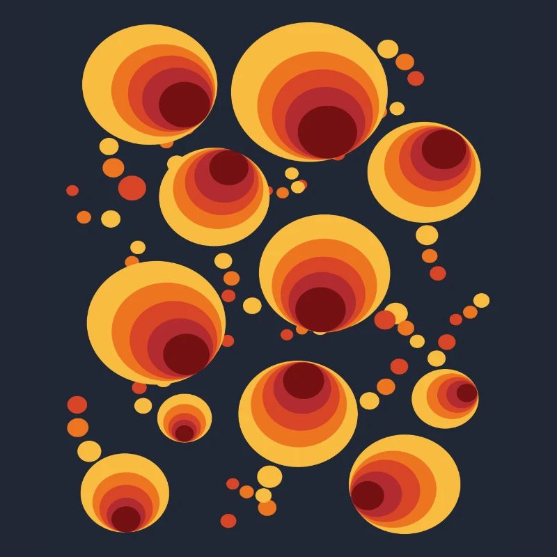 Abstract Polka Dots Circle Pattern