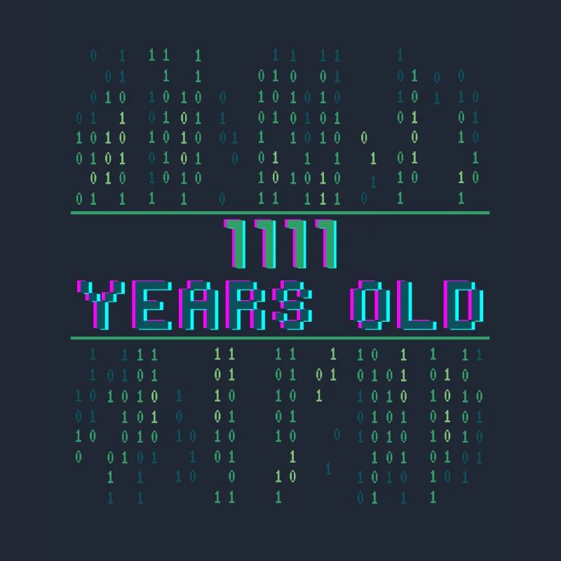15th Birthday 15 Years Old Binary Code Computer Science