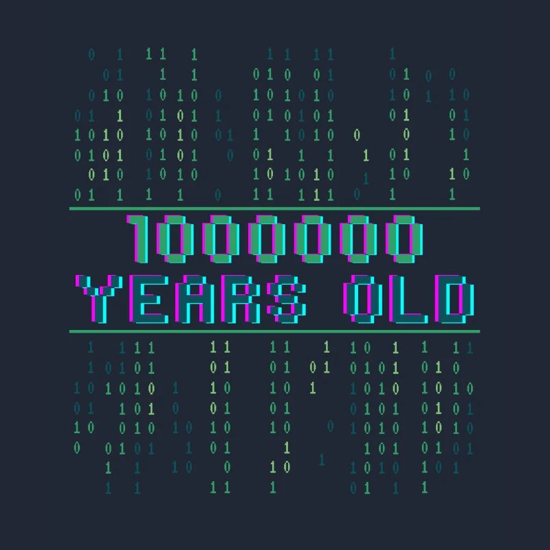 64th Birthday 64 years old Binary Code Coder