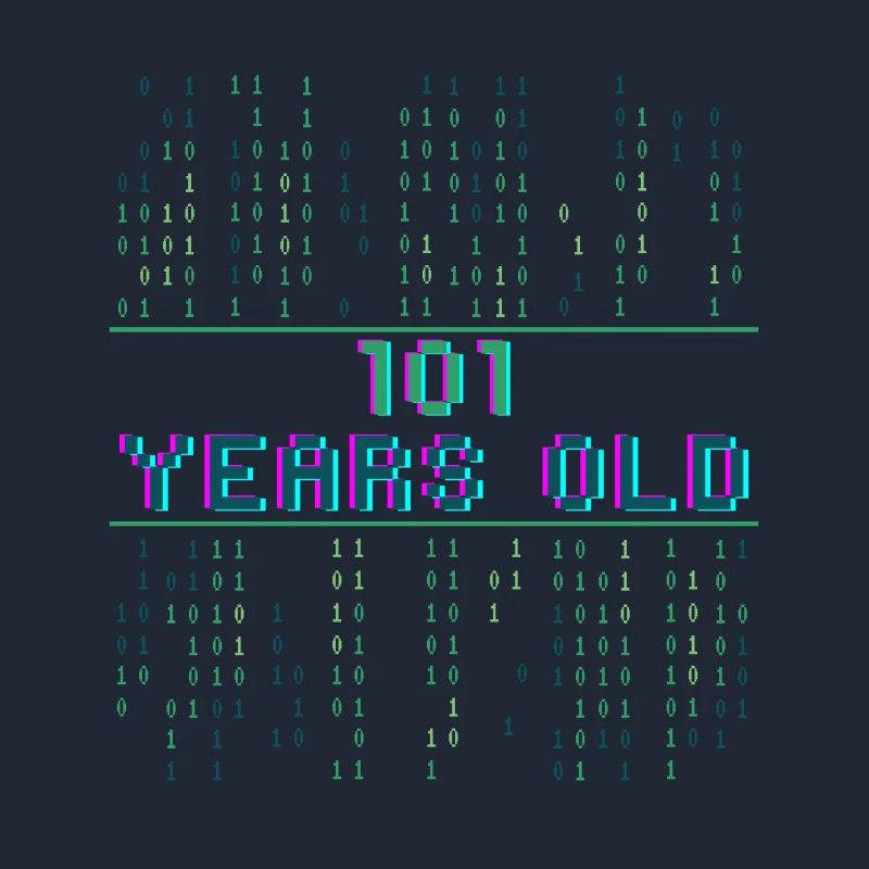 5th Birthday 5 Year Old Binary Code Coder