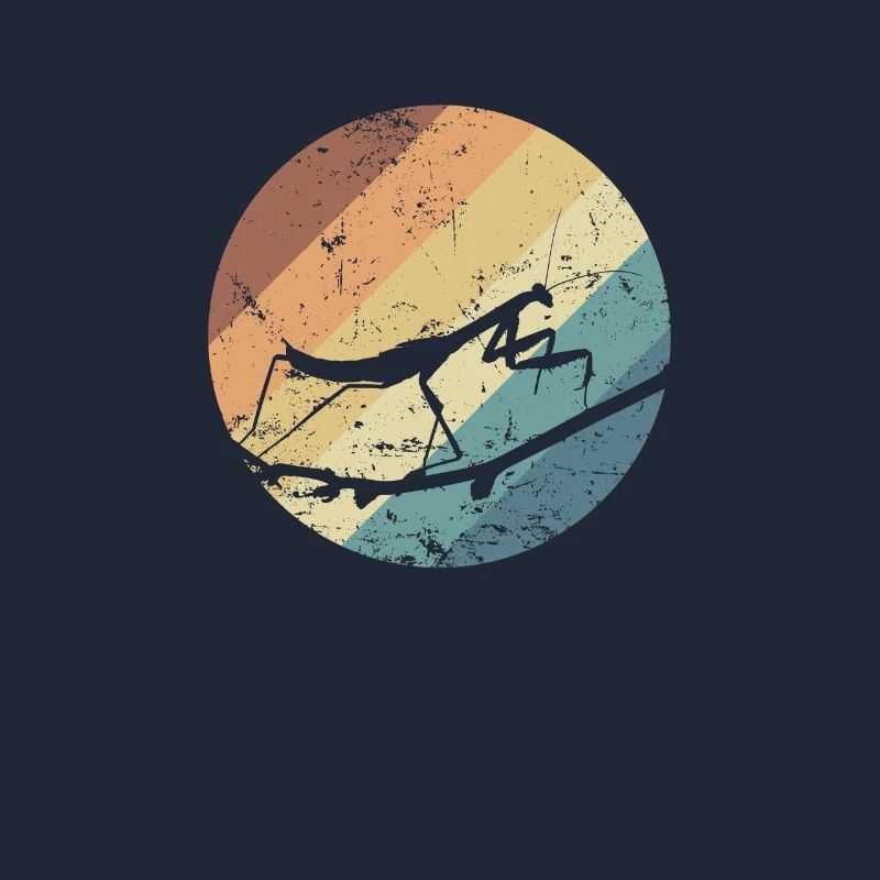 Praying mantis in gradient