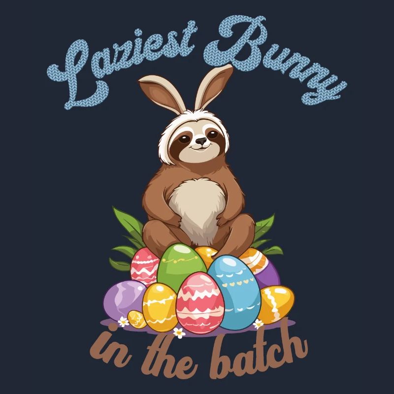 Funny Saying Sloth Easter Bunny Sweet Easter