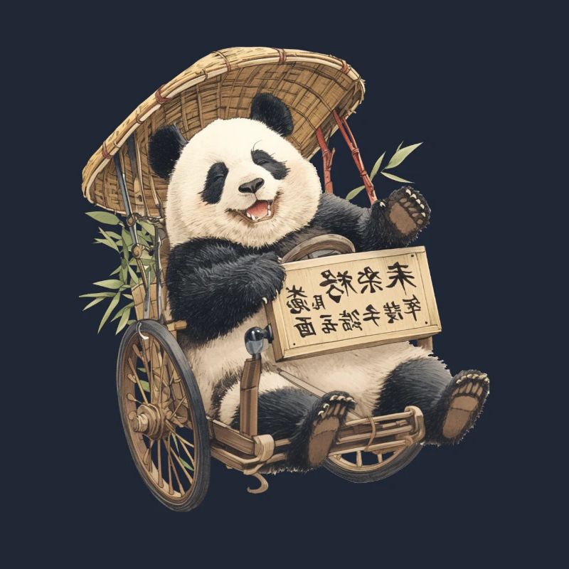 Panda Bear Rickshaw Panda géant japonais