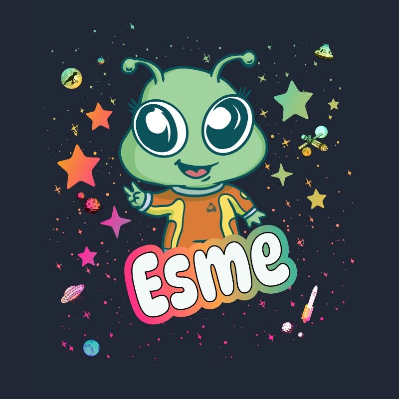 ESME - Schöner Mädchen Name mit süßem Alien