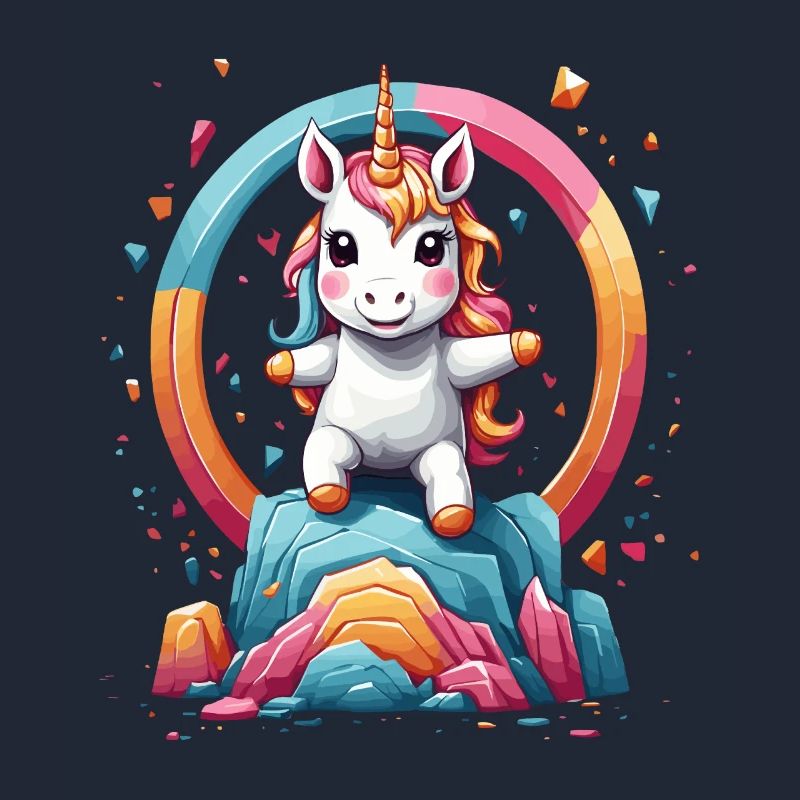 Lustige Einhörner Süßes Einhorn Mädchen