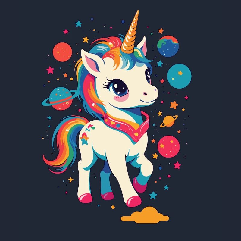 Lustige Einhörner Süßes Einhorn Mädchen