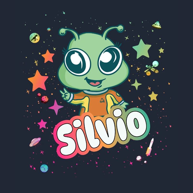 SILVIO - Schöner Junge Name mit süßem Alien