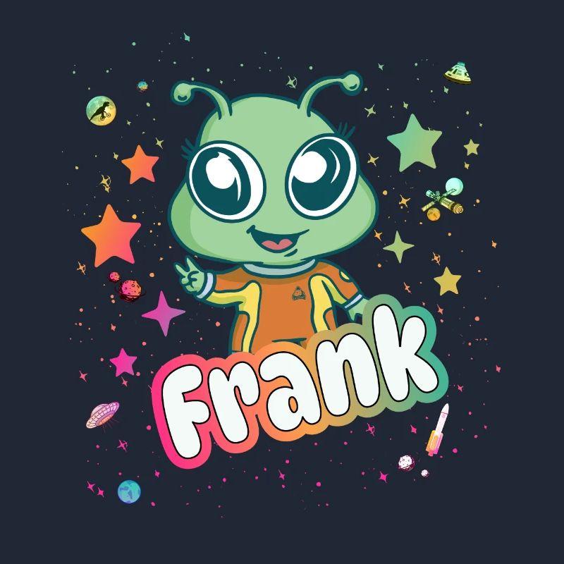 FRANK - Beau nom de garçon avec un extraterrestre mignon