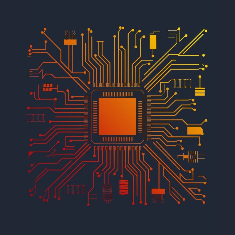 Tech Computer Motherboard Abstract Microchip