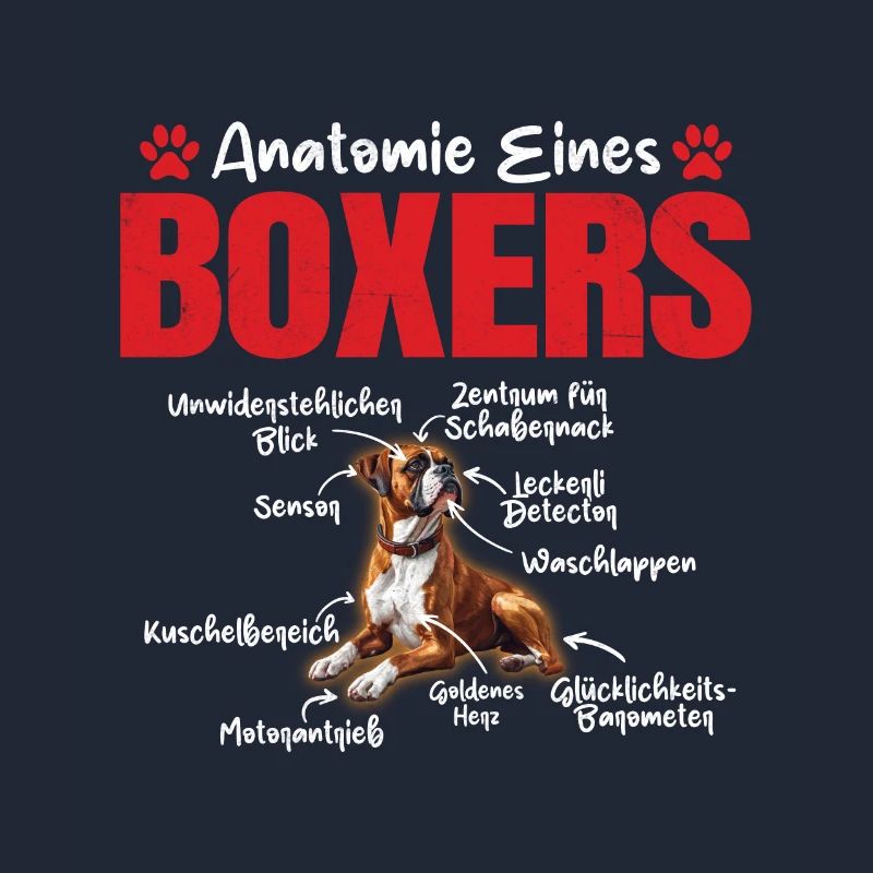 Deutscher Boxer ANATOMIE EINES BOXERS Lustiges