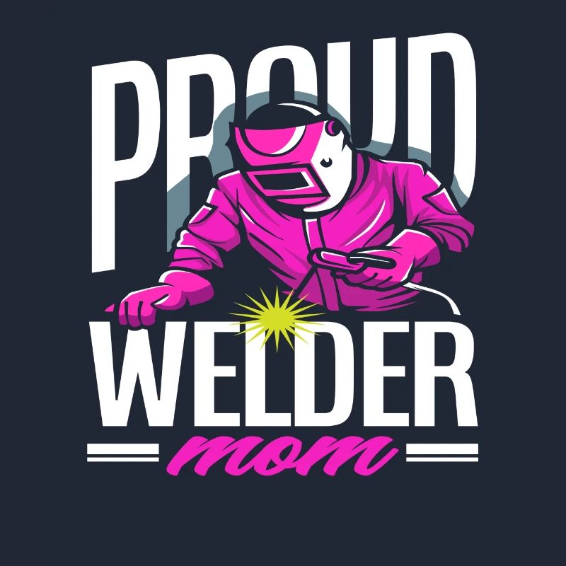 Fière maman soudeuse