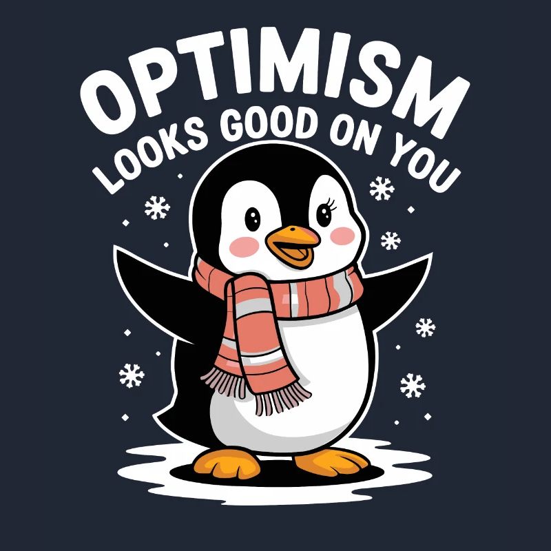 Optimismus Steht Dir Gut Pinguin Winter