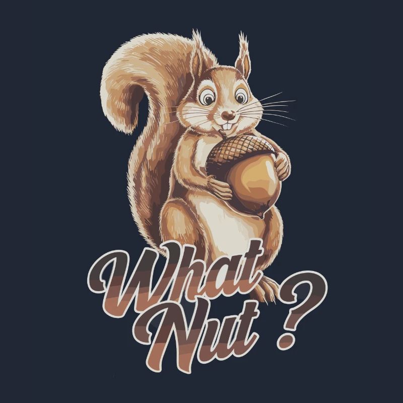Nettes Eichhörnchen hält Eichel What Nut