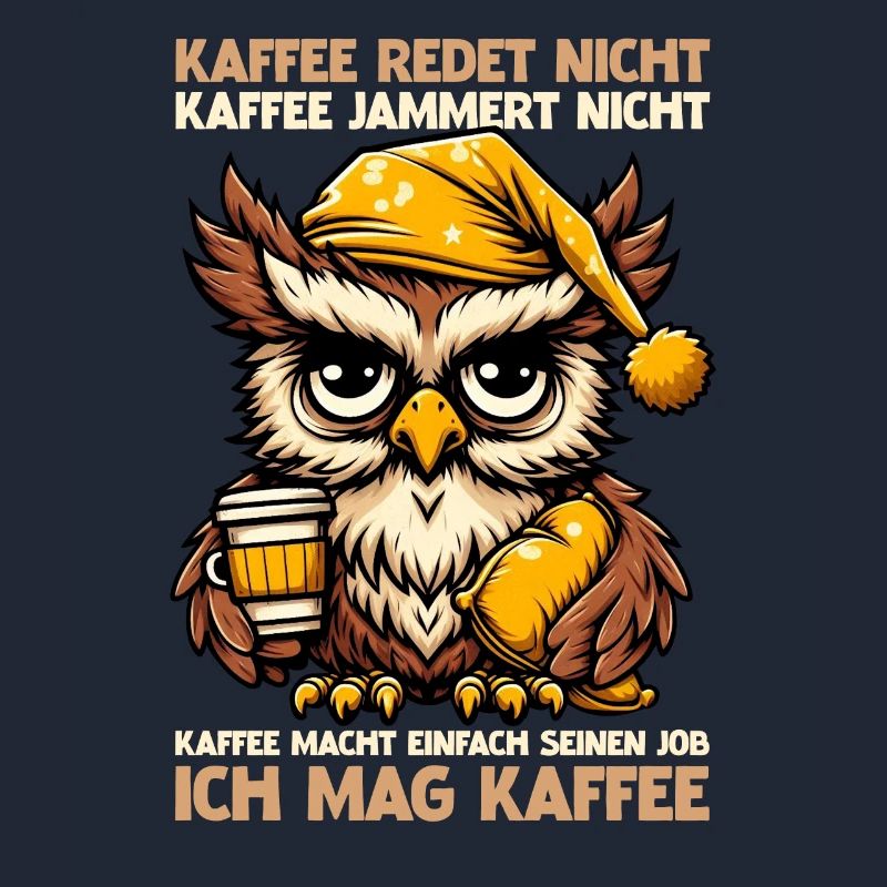 Kaffee Redet Nicht Eule Kaffeetrinker Sarkasmus