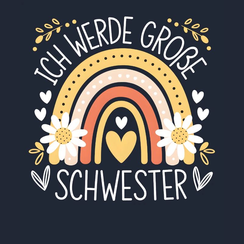 Ich Werde Große Schwester Regenbogen Boho