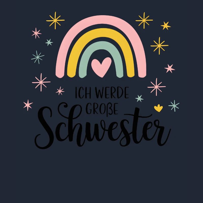 Ich Werde Große Schwester Regenbogen Boho