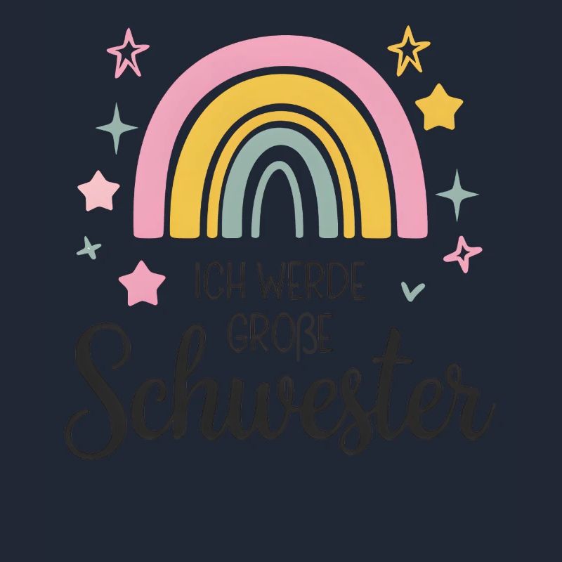 Ich Werde Große Schwester Regenbogen Boho