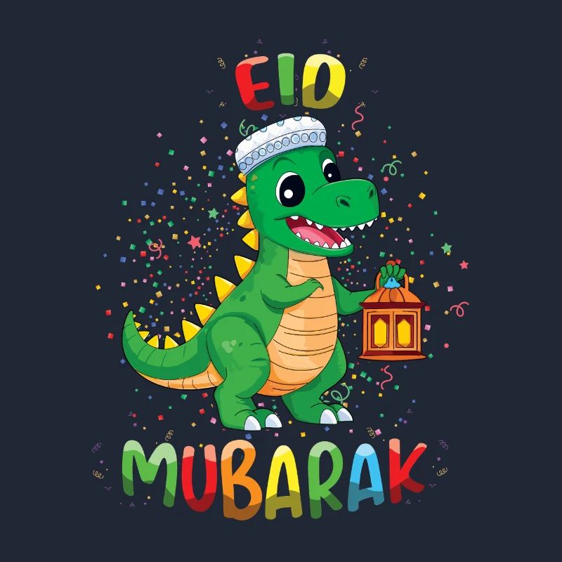 Eid Mubarak Dinosaur Lantern Celebration