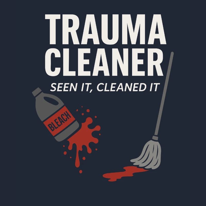 Forensic Cleaner Dark Humor Crime Scene Biohazard