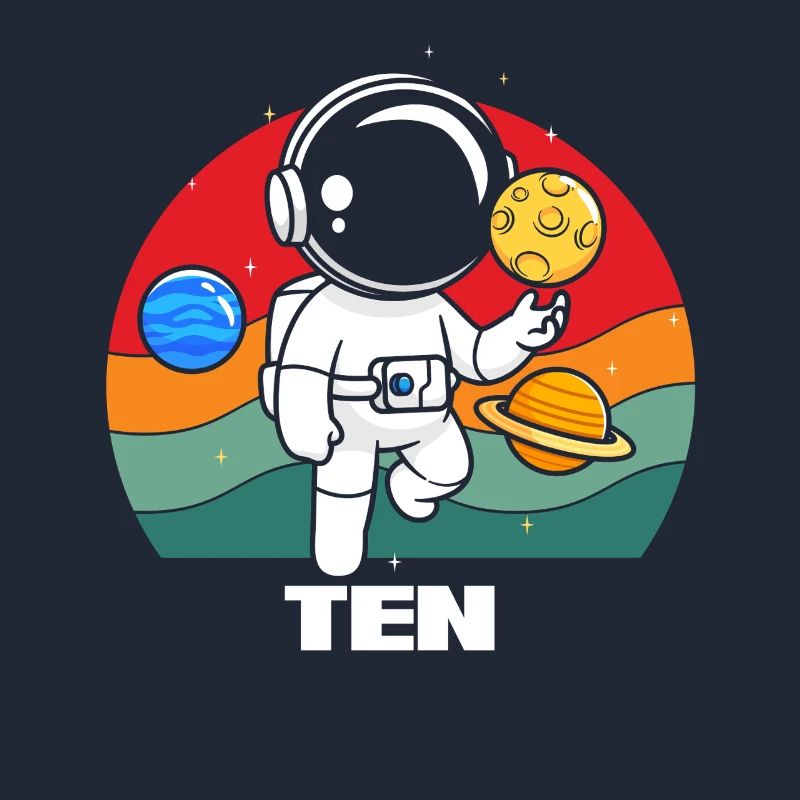 Astronaut in space with planet