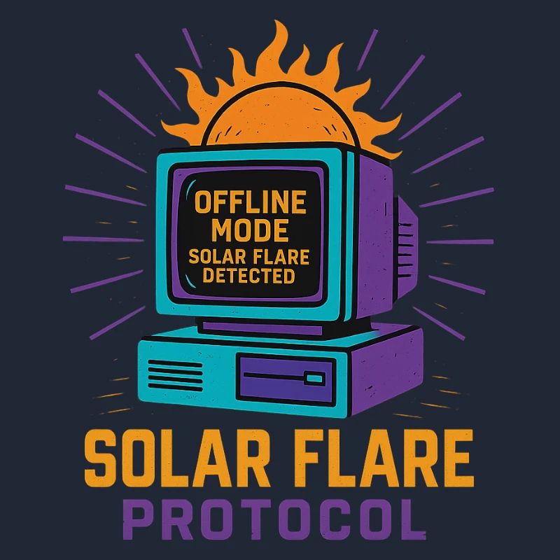 Retro Tech Solar Flare Protocol Tee