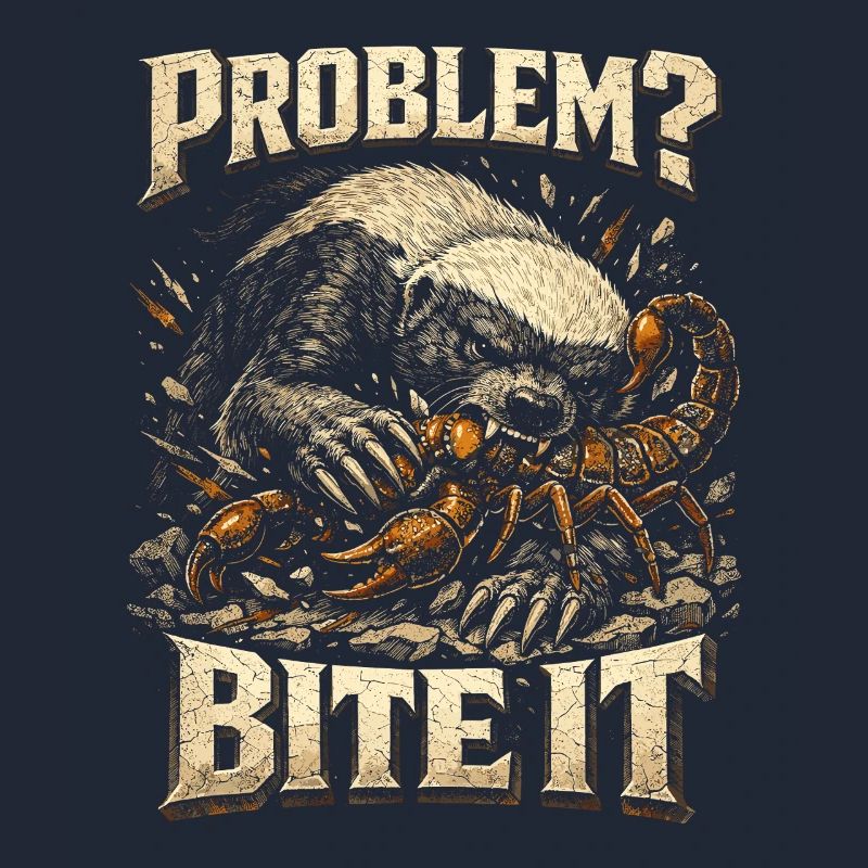 Honigdachs Honey Badger Tier Problem? Bite It
