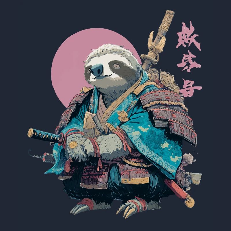 Sloth Samurai in Blue Armor