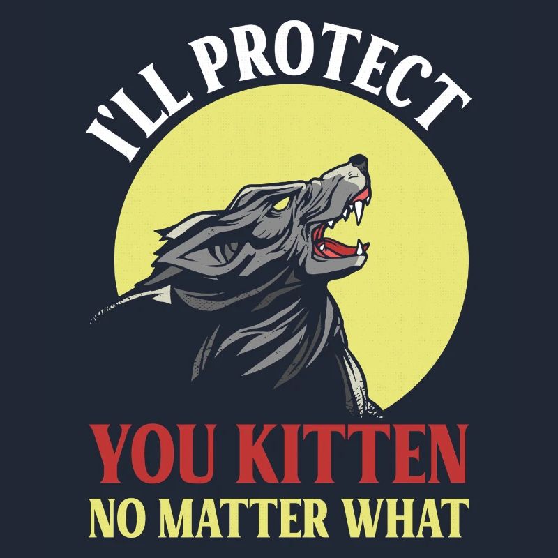 Protective wolf for kittens