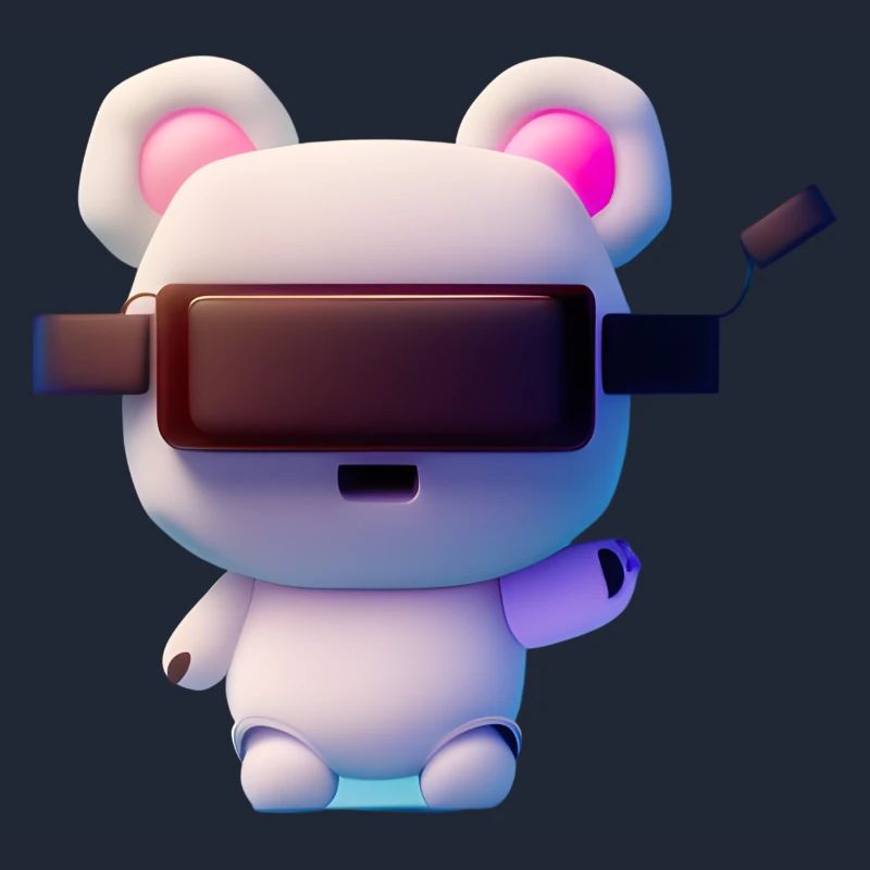Bär mit Virtual Reality Headset