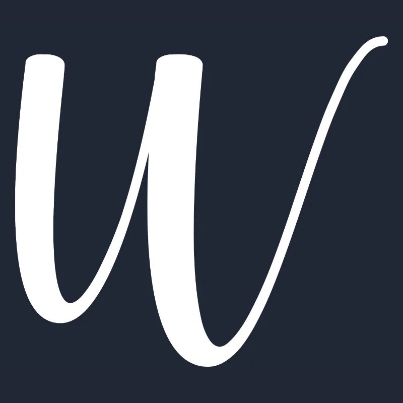 Calligraphie, initiale W