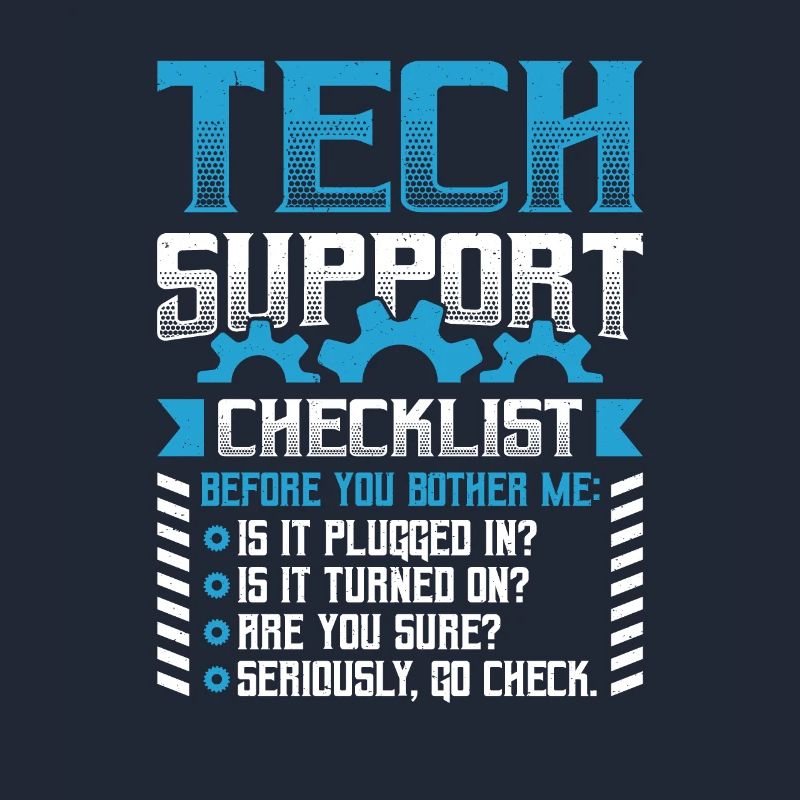 Drôle de liste de contrôle du support technique Helpdesk