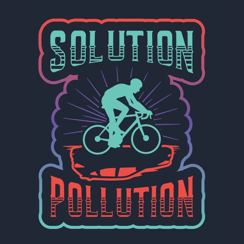 Polution Solution Umweltschutz Radfahren.