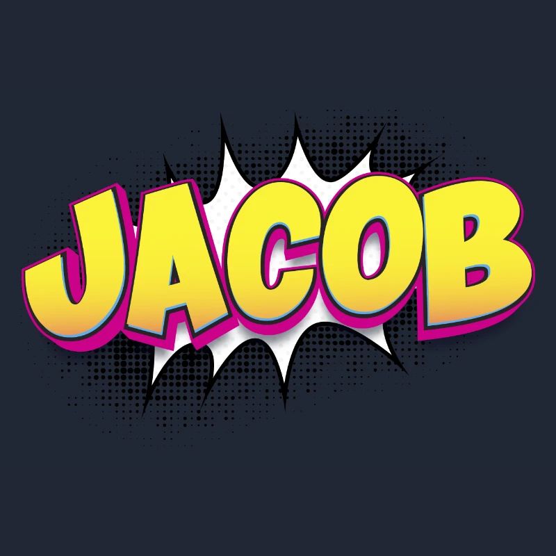 Jacob Custom Name Comic Book Style Pop Art, Jacob