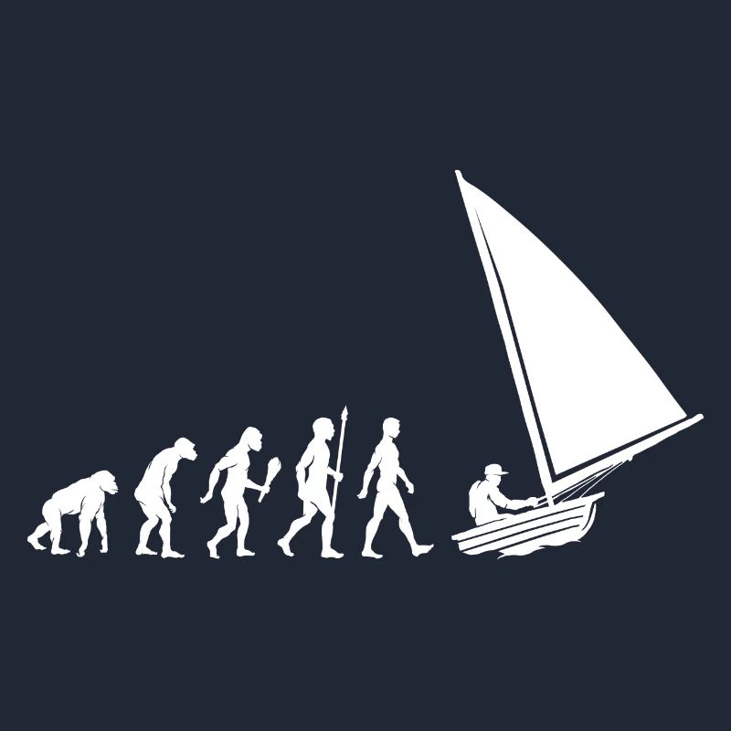 Lustige Segeln Evolution Seemann Geschenkidee