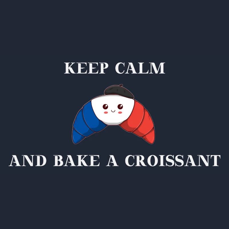 Keep calm and bake a croissant Geschenkidee