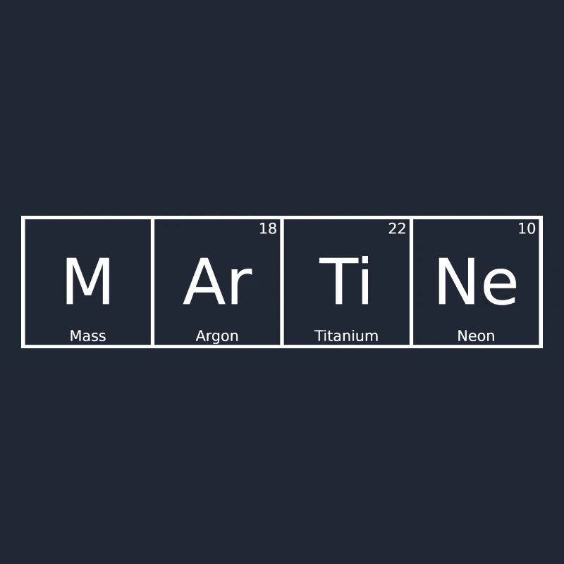 Martine Name First Name Chemistry Periodic Table Element