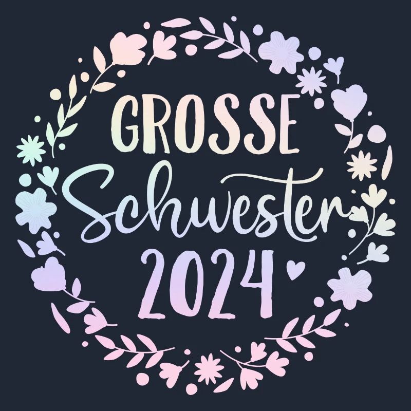 Ich werde große Schwester 2024 Regenbogen Mädchen