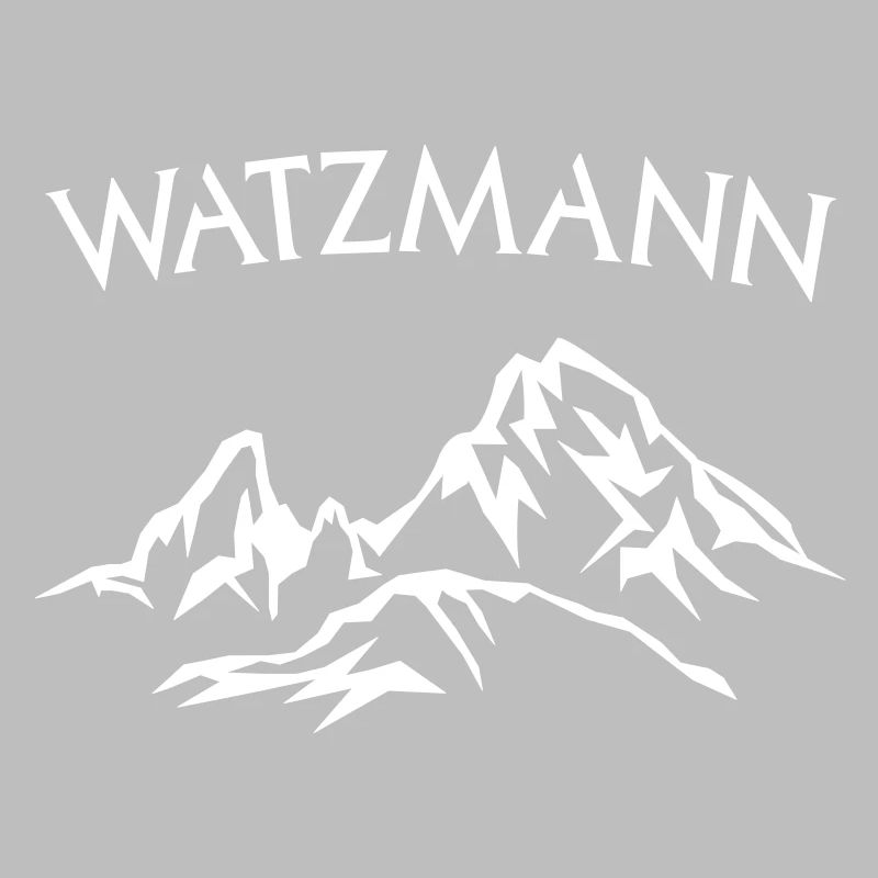 Berg Watzmann lettering - color selectable