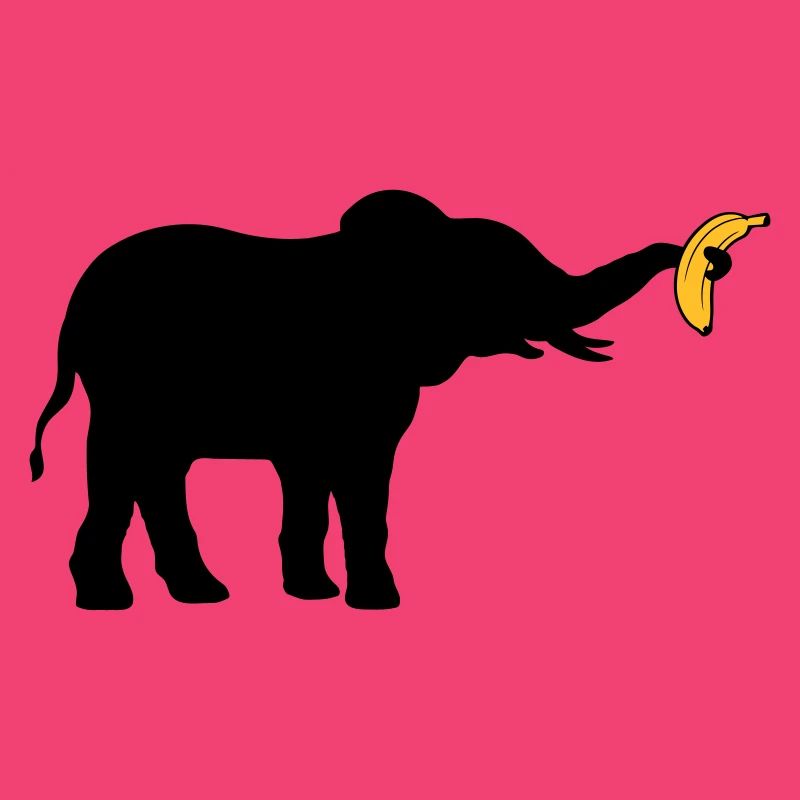 Große Banane Elefant Silhouette