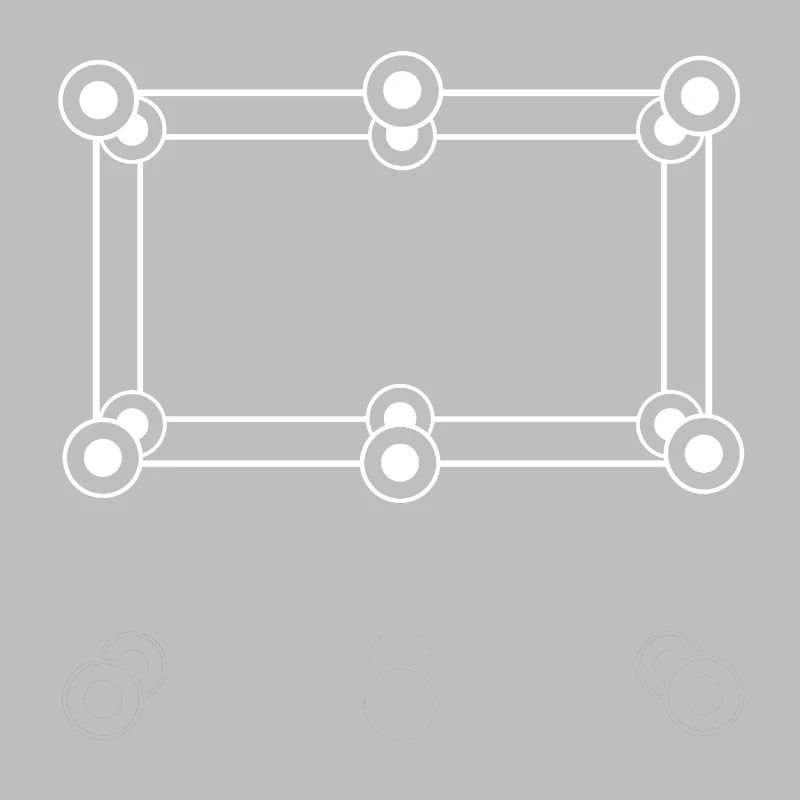 Futuristic frame with circles points