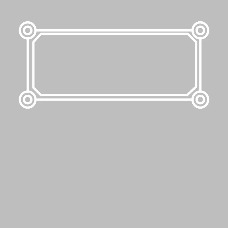 Rectangle with circles frame in white