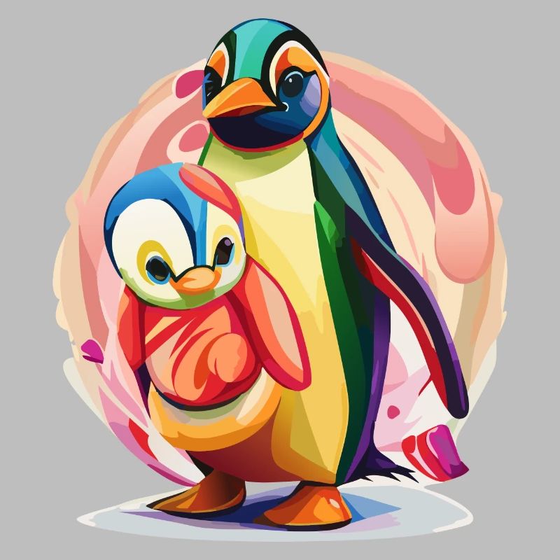 Pinguin Mutter und Baby