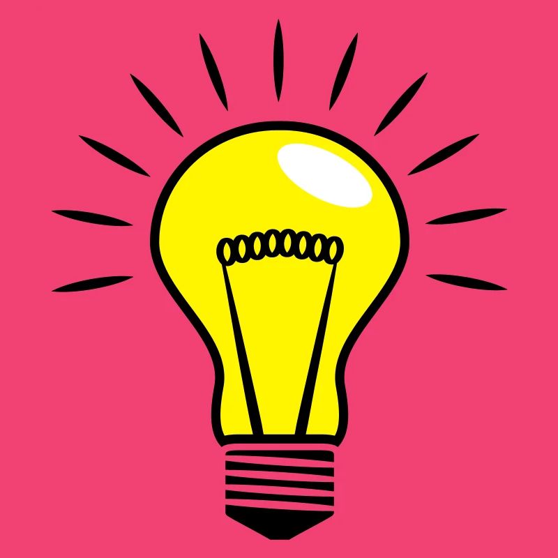 Light bulb Comic Vector 3 Color customizable