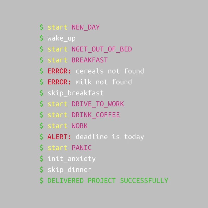 Journée dans la vie d'un programmeur | Coding Geek Gift