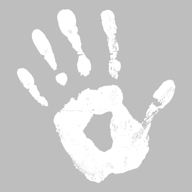 Empreinte de main (blanc)