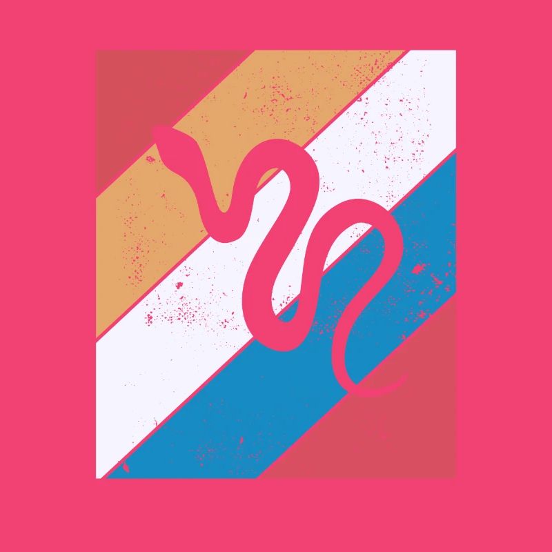 Snake Retro Reptile Python Gift idea